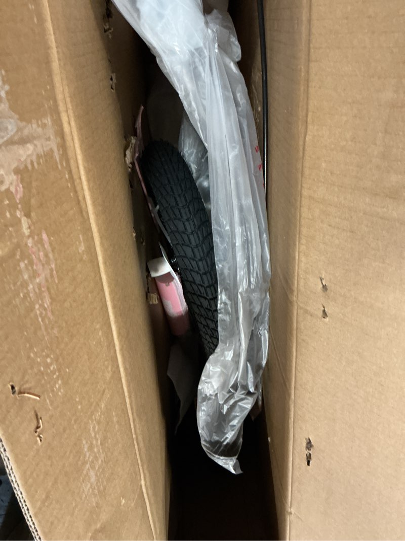 Condition photo showing As Is for JOYSTAR Kick Scooter for Ages 5-9 Years Old Boys Girls, 12 Inch Big Wheels Scooters for Kids, Teens and Adults, Rear Brake and Adjustable Handlebar, Kids Scooter Pink