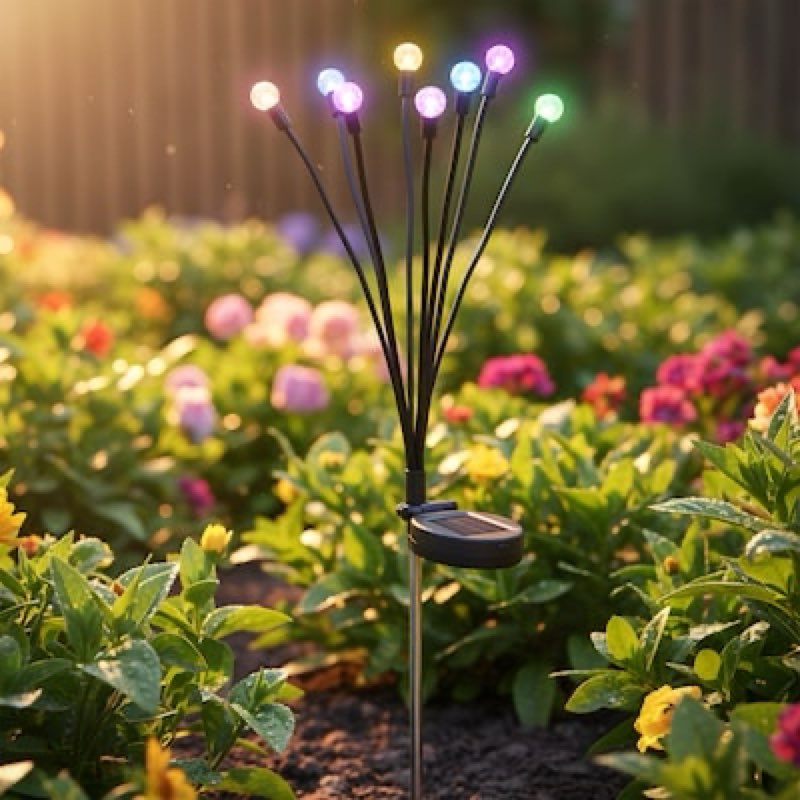  Harbor Breeze Firefly Black Solar LED Outdoor Path Light with Dusk-to-Dawn Sensor 6500-K