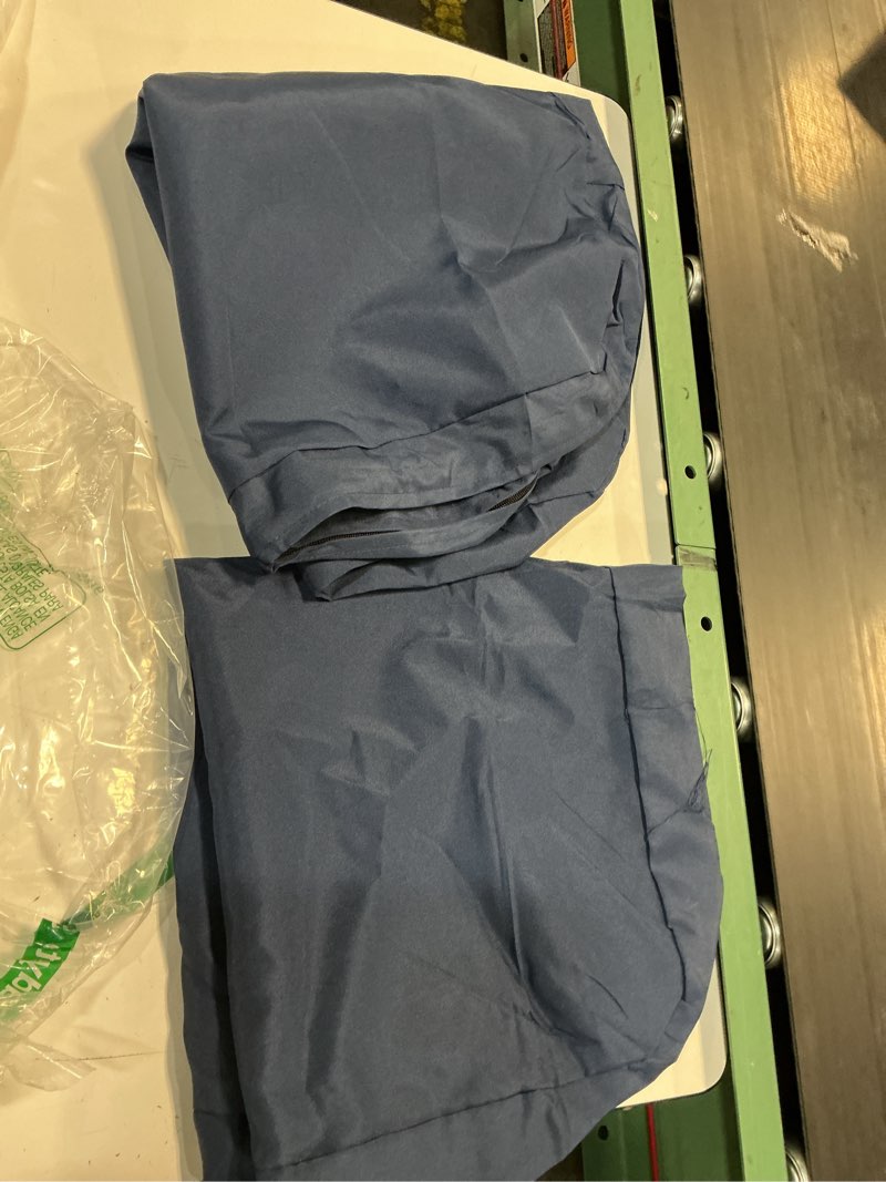Condition photo showing Good Condition for all smiles outdoor chair cushions for patio furniture set of 24x24 inch for waterproof fade resistant replacement cushions with removable cover for seat yard garden deck?navy blue