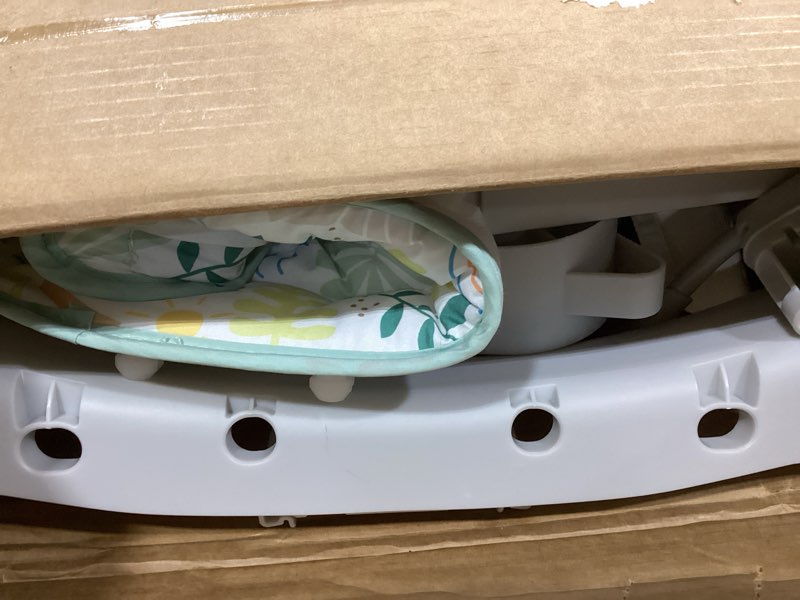 Condition photo showing As Is for ingenuity keep cozy 3-in-1 grow with me baby bouncer rocker & toddler seat - isle of palms