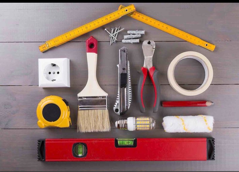 Mixture of small miscellaneous loose tools, screws, latches, home repair accessories