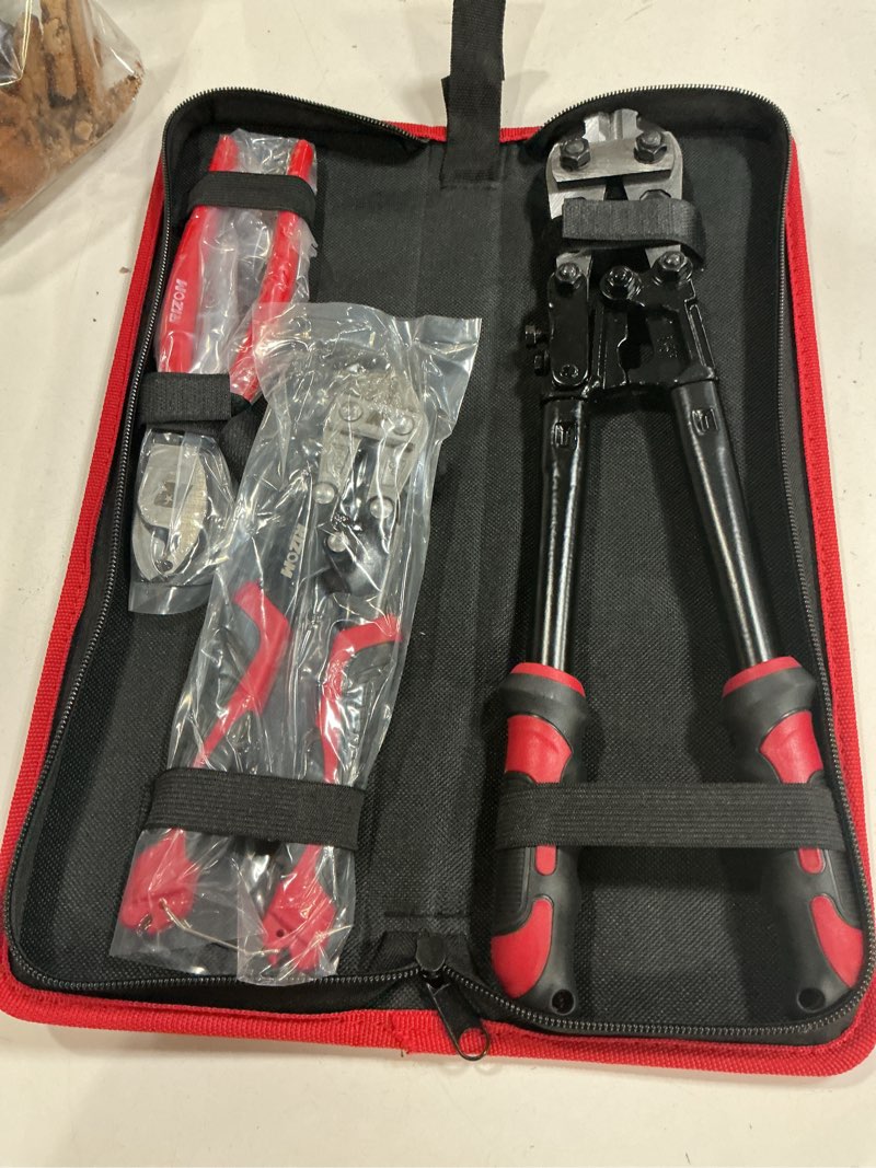 Condition photo showing New/Like New for rizom 3-piece bolt cutter pliers set, 14" heavy duty bolt cutter, 8" mini bolt cutter, 8" wire cable cutter with carrying bag, cr-v blade for cutting locks, steel wire, barbed wire, chains 8" cable cutter + 8" bolt cutter +14" bolt cutter