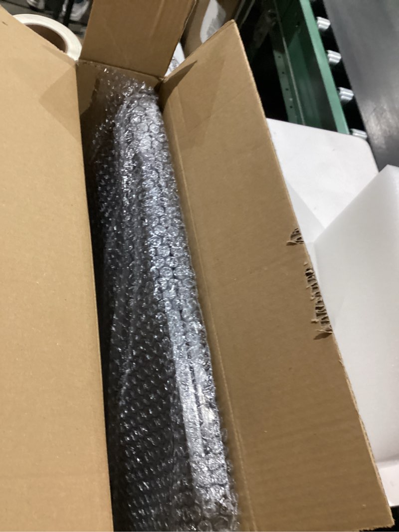 Condition photo showing As Is for NiHome Minimalist Height Adjustable End Table, 360° Rotatable Sofa Armrest Side Tray Table, Adjustable Legs Space-Saving Couch Bedside TV Tray C-Shaped End Table Snack Table for Eating(Black)