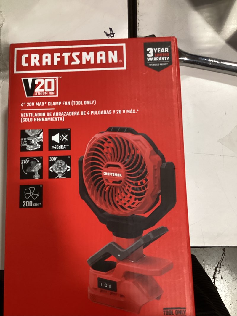 Condition photo showing New/Like New for craftsman v20 1/4-hp 650-cfm axial indoor/outdoor blower fan