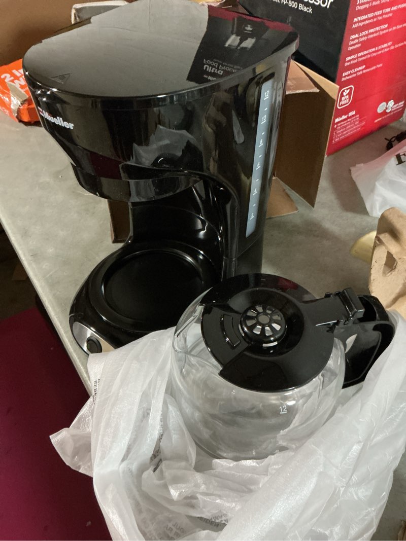 Condition photo showing Good Condition for mueller 12-cup drip coffee maker - borosilicate carafe, auto-off, reusable filter, anti-drip, keep-warm function, clear water level window coffee machine, kitchen essentials & accessories