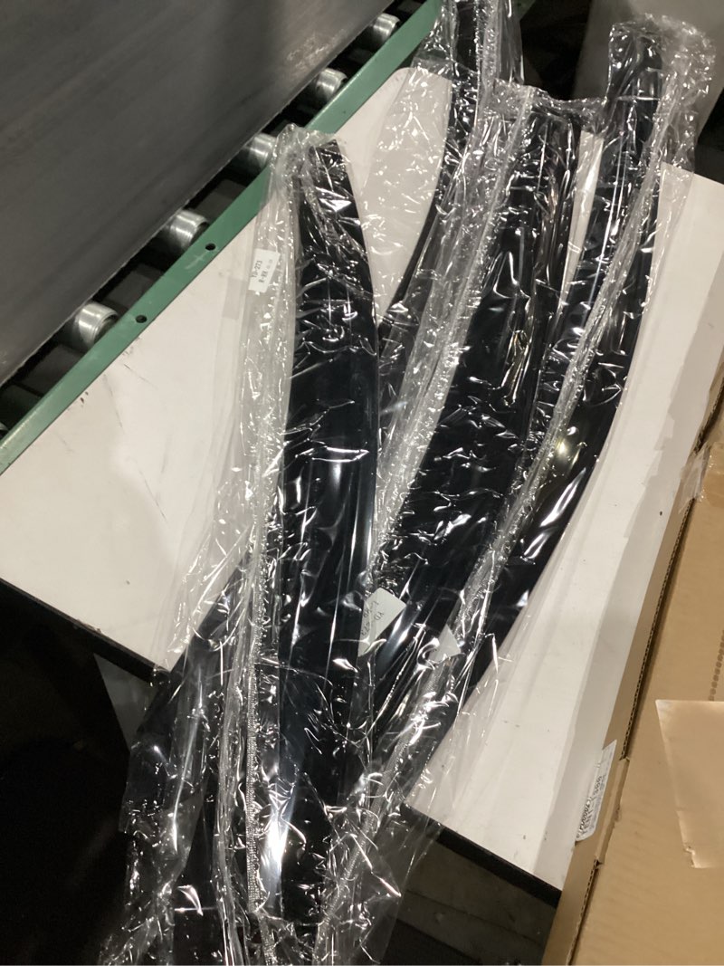 Condition photo showing As Is for similar )))ikon motorsports tape on external window visor, compatible slim style acrylic black sun rain wind guards cover 4pcs set