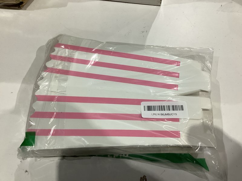 Condition photo showing New/Like New for Geyoga 48 Pcs Pastel Pink Popcorn Boxes Small Large Pink and White Striped Paper Popcorn Bags Candy Containers for Birthday Party Favor Supplies(8 x 4 Inches, Large)