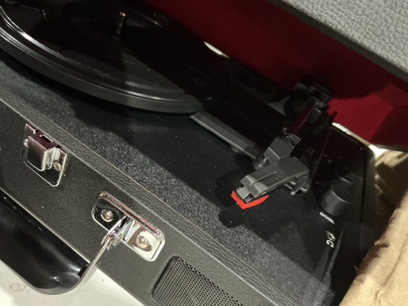 Condition photo showing As Is for crosley cruiser premier vinyl record player with speakers and bluetooth - audio turntables