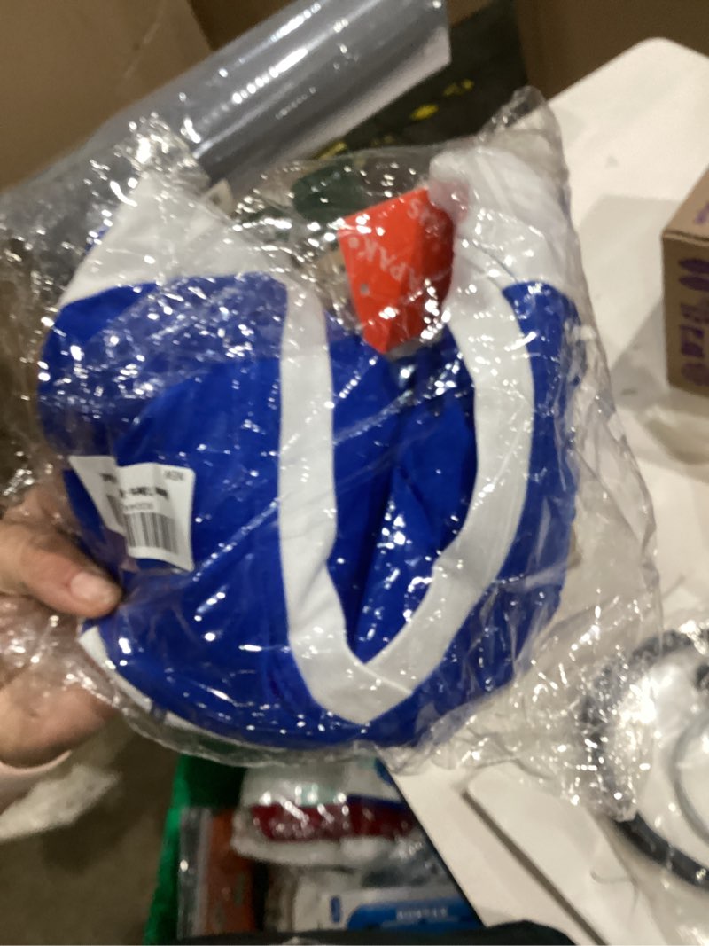 Condition photo showing New/Like New for Womens Football Fans Athletic City Raglan T-Shirts - White & Blue White & Blue Small