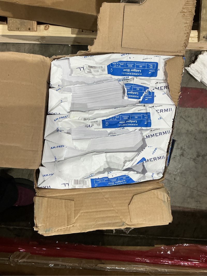 Condition photo showing Good Condition for incomplete hammermill printer paper, 20 lb copy paper, 11 x 17-5 ream (2,500 sheets) - 92 bright, made in the usa, 105023c 11x17 | 5 ream | 2500 sheets ledger (11 x 17)