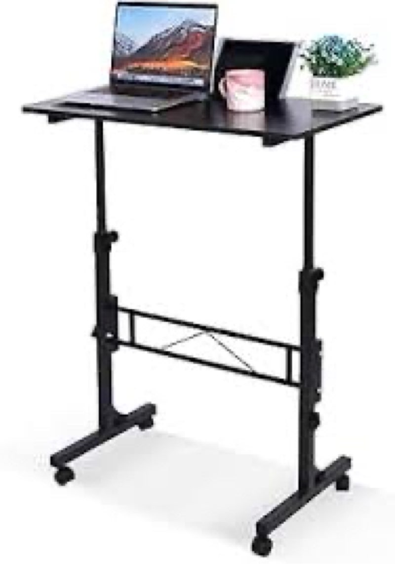 ADQZYWT Adjustable Standing Desk with Wheels