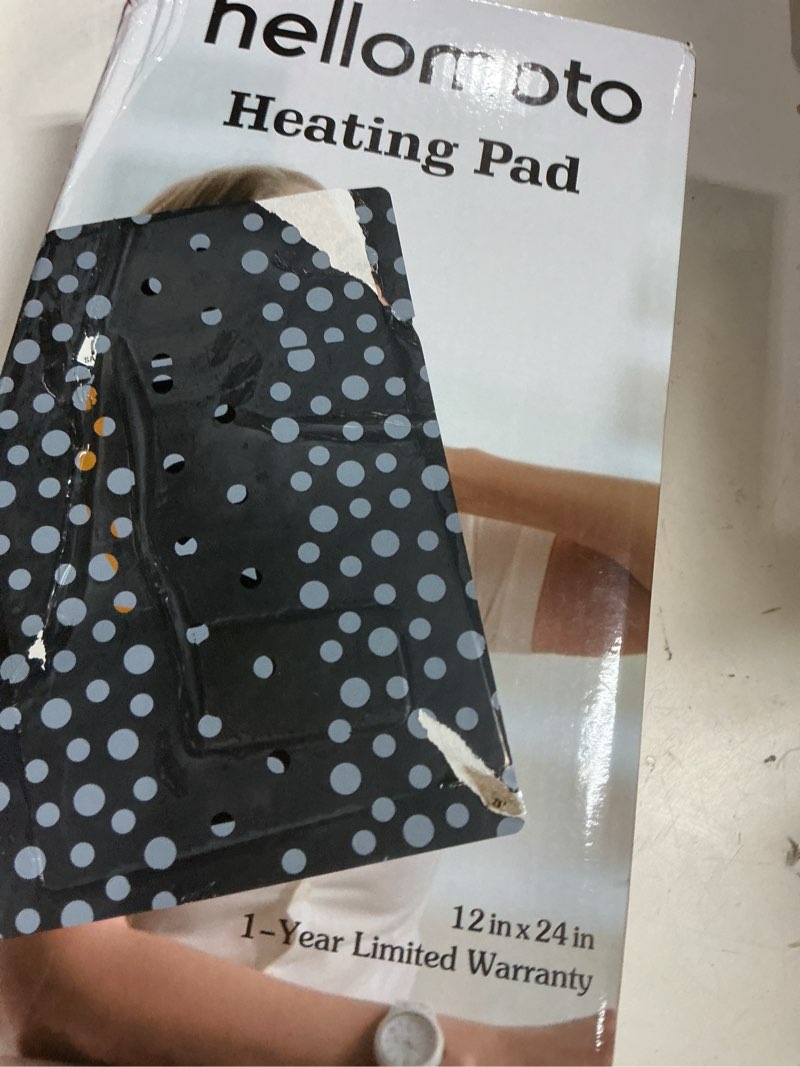 Condition photo showing New/Like New for heating pad for pain relief, electric heating pad for back pain and cramps relief -12 heat settings with auto off, support dry & moist heat, machine washable, size 12 inch x 24 inch,-ow01