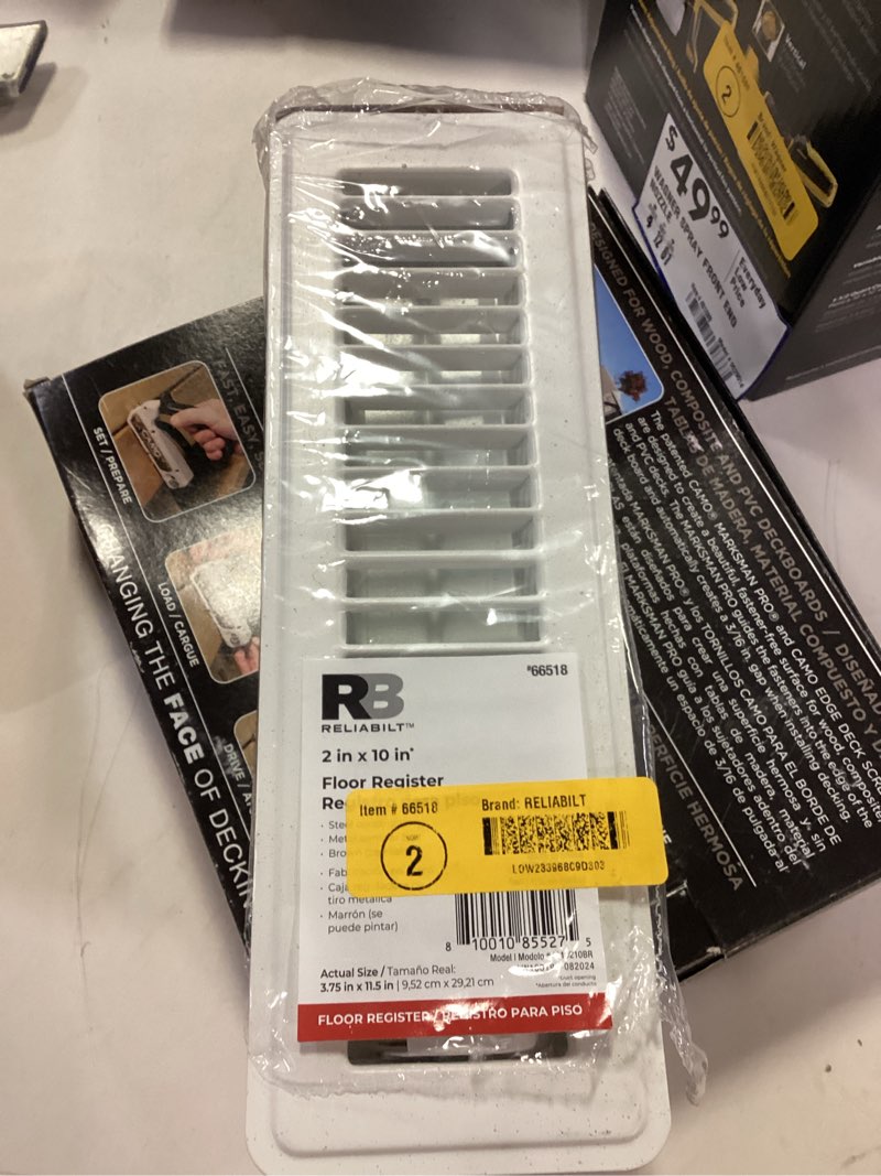 2”x10” floor vent