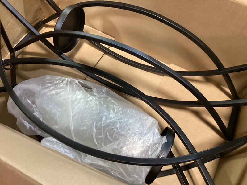 Condition photo showing As Is for set of two metal wall sconces home decor metal wall candle holder sconce (18")