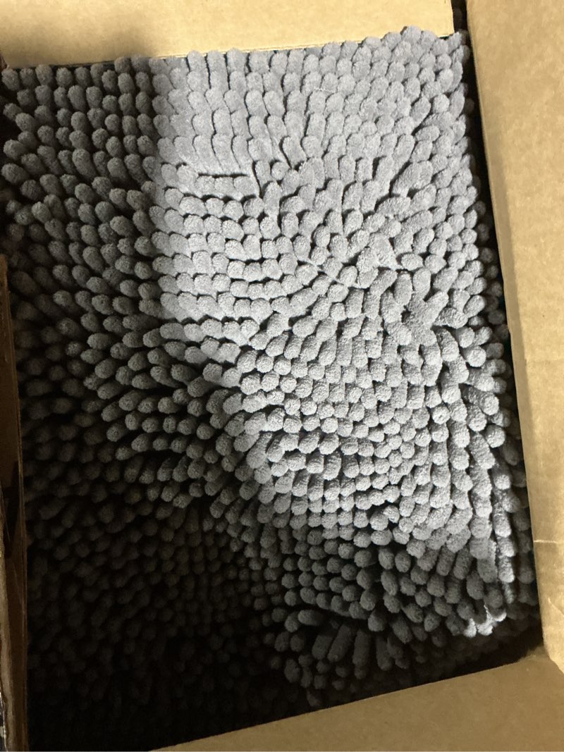 Condition photo showing Good Condition for muddy mat® | super absorbent door mat indoor, microfiber quick dry chenille entryway rug, non-slip front door mat, indoor mats for entryway, machine washable pet rug, grey 36"x120" grey 36" x 120"