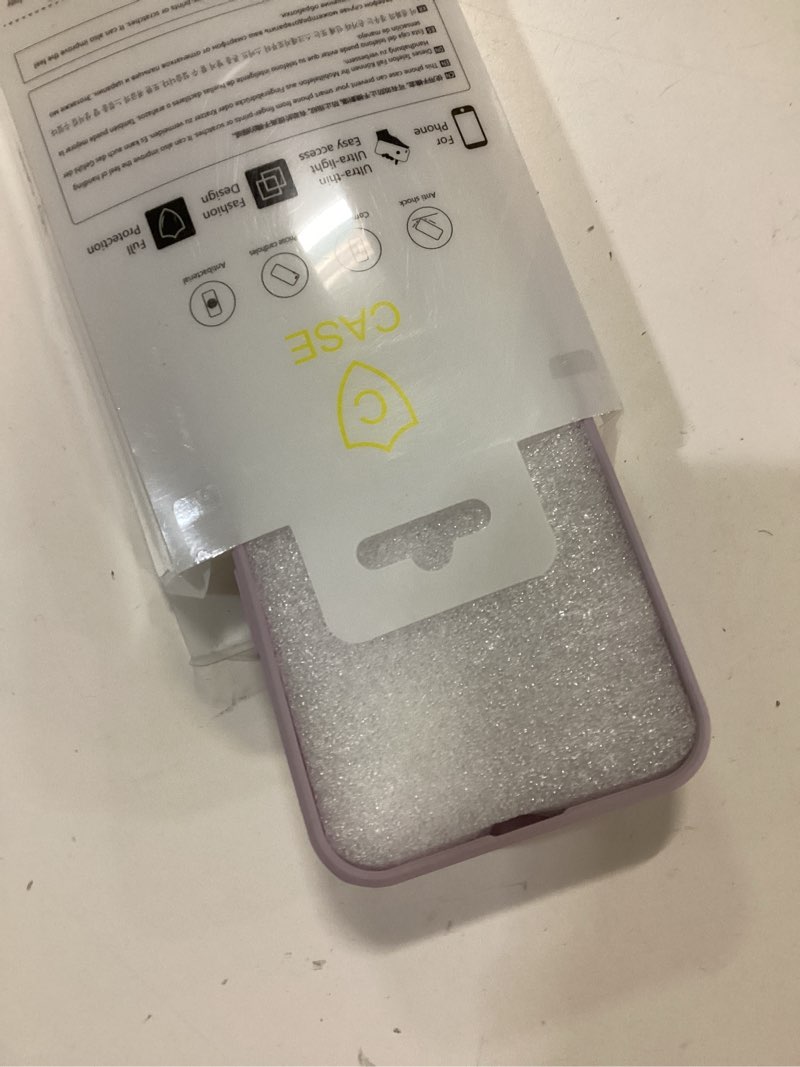 Condition photo showing New/Like New for LEECG for iPhone 13 Case Flower Butterfly Cute Astronaut Design Phone Cover Soft Microfiber Lining Slim Liquid Silicone Case for iPhone 13-Light Purple 1
