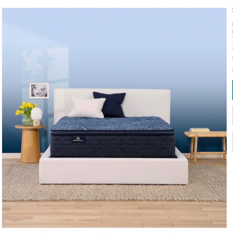 serta perfect sleeper ultimate 15" king mattress - plush pillow top, cooling gel memory foam, pocket