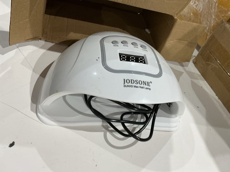 Condition photo showing As Is for jodsone u v led nail lamp, nail dryer for gel polish, led light with automatic sensor & 4 timers