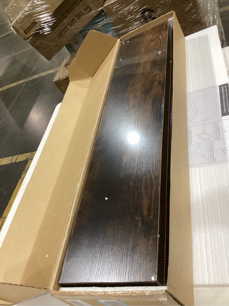 Condition photo showing New/Like New for floating shelves for wall,wall shelves for decor storage,display shelving 16 inch set of 2,wall mounted wood shelf for bedroom,living room,bathroom,kitchen,brown(2pcs,brown) brown 2 7.8"d x 16"w x 1.73"h