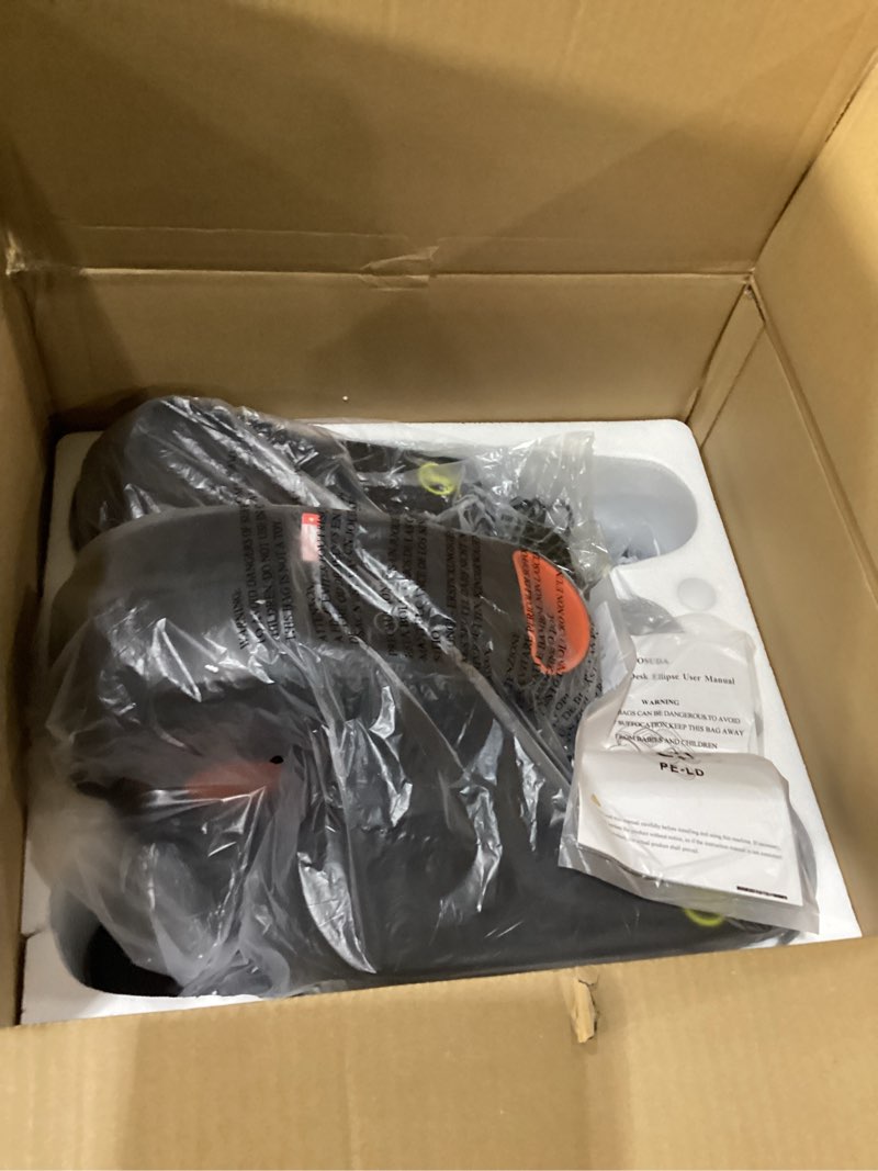 Condition photo showing New/Like New for yosuda under desk elliptical electric, elliptical machine for seniors,fully assembled seated pedal exerciser with remote control with free footstraps & 10 adjustable speeds orange