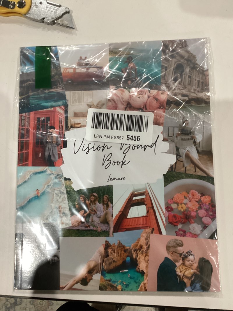 Condition photo showing Good Condition for lamare vision board book - 1000+ aesthetic vision board images & motivational quotes, vision board supplies, vision board kit, collage book for manifestation, self care & goal setting new release