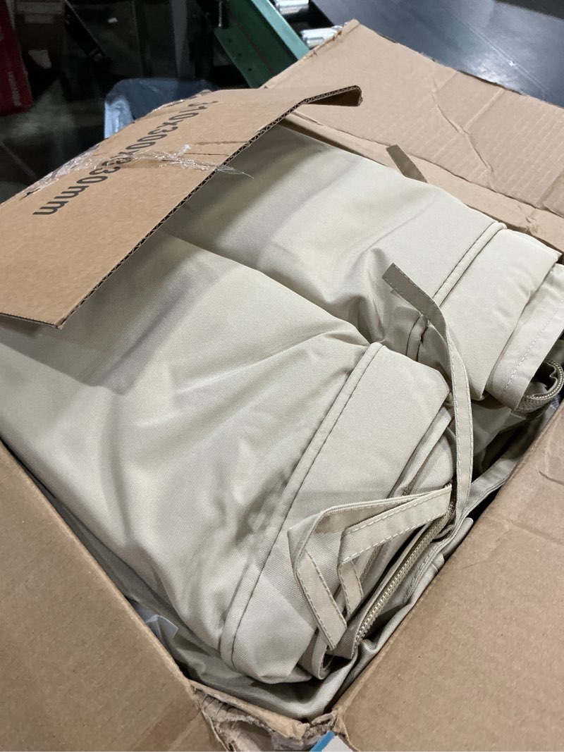 Condition photo showing Good Condition for outdoor chair cushions set of 4: waterproof & color fastness seat cushion for patio furniture - 22 x 22 x 3 inch chair pads with ties and hidden zipper - patio chair cushion replacement, beige