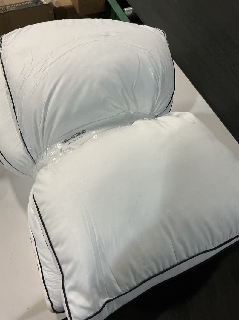 Condition photo showing Good Condition for cozylux pillows queen size set of 2, soft and supportive 3d down alternative bed pillow for sleeping 2 pack white, luxury hotel quality gusseted bedding pillow for back, stomach or side sleepers 18x28 white queen