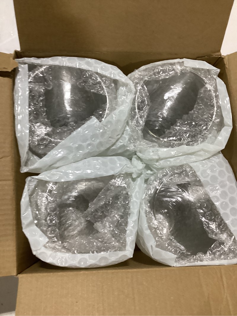 Condition photo showing Good Condition for dingpal 15 oz double walled glass coffee mugs, set of 4 large double wall layer coffee mug insulated borosilicate glass cups with handle and spoon for latte, cappuccino, espresso, americano 15oz/450ml
