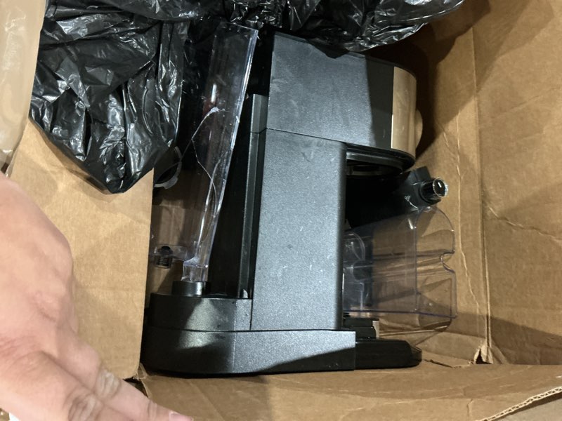 Condition photo showing As Is for espresso machine 20 bar, super compact espresso maker stainless steel with touch screen, professional coffee machine, automatic milk frother for cappuccino 41oz water, 24oz milk