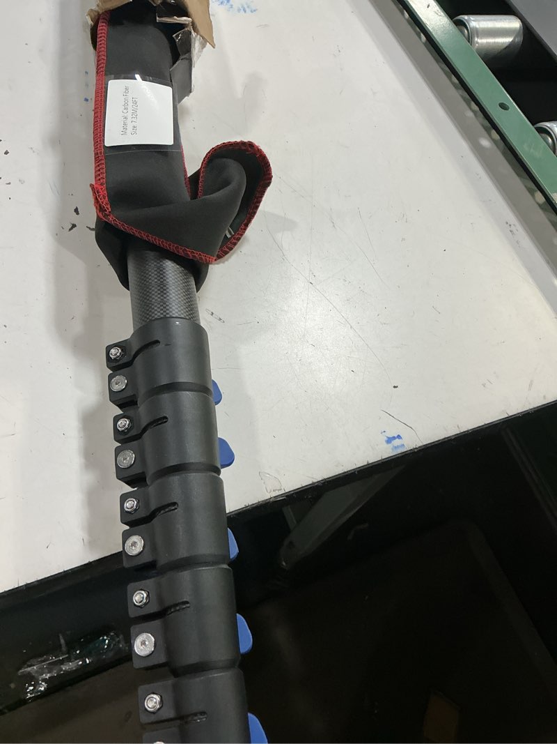 Condition photo showing Good Condition for carbon fiber extension pole 4.7-24ft telescoping paint roller extendable pole lightweight sturdy extension poles with universal threaded head multi-use pole 24ft blue