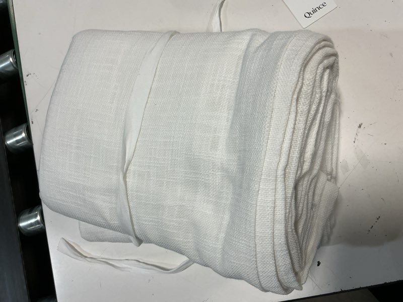 Condition photo showing Good Condition for european linen sheer curtain set (set of 2)