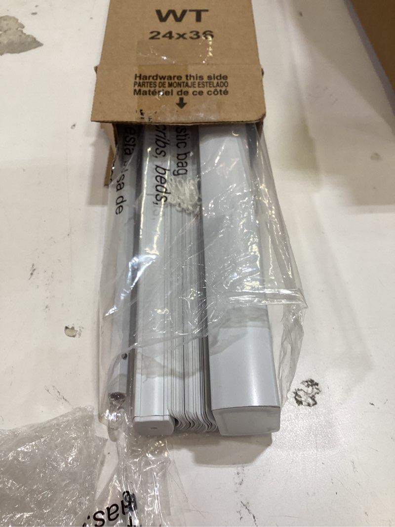 Condition photo showing Good Condition for lazblinds cordless white 1" room darkening vinyl mini blinds, 24" w x 36" h horizontal window blinds for home, cordless shades for indoor windows white 24"w x 36"h