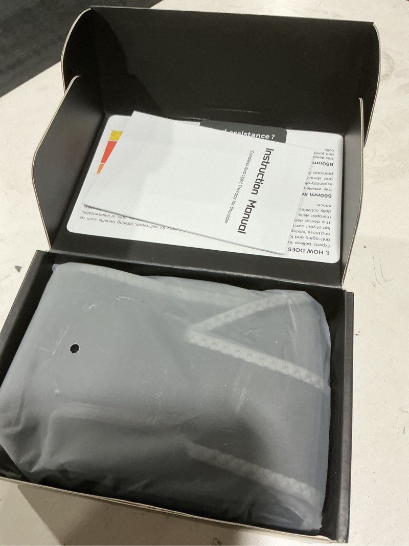 Condition photo showing Good Condition for red light therapy for shoulder with heat & massage, 6 modes 5000mah cord-free controller infrared light with 216 beads 660nm & 850nm portable heated shoulder pad, last 110-240mins 26 inches