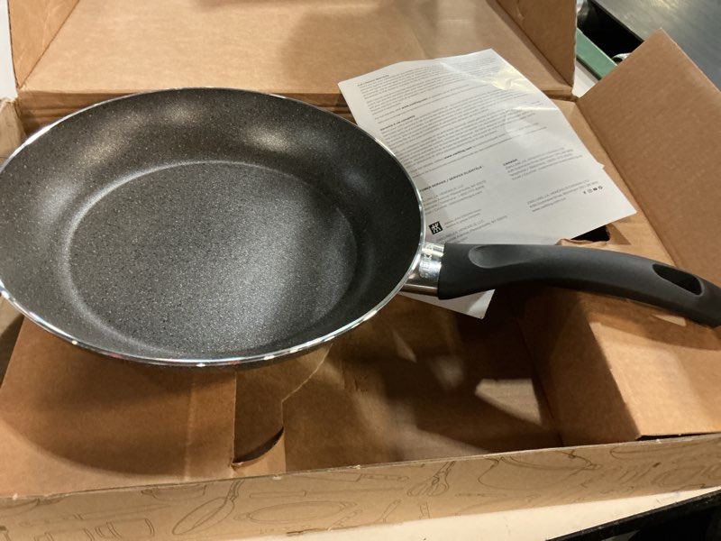Condition photo showing Good Condition for henckels everlift 10-inch granitium nonstick frying pan, made in italy, durable 3-layer granite-hued nonstick coating from recycled materials, oven safe to 400°f, dishwasher safe