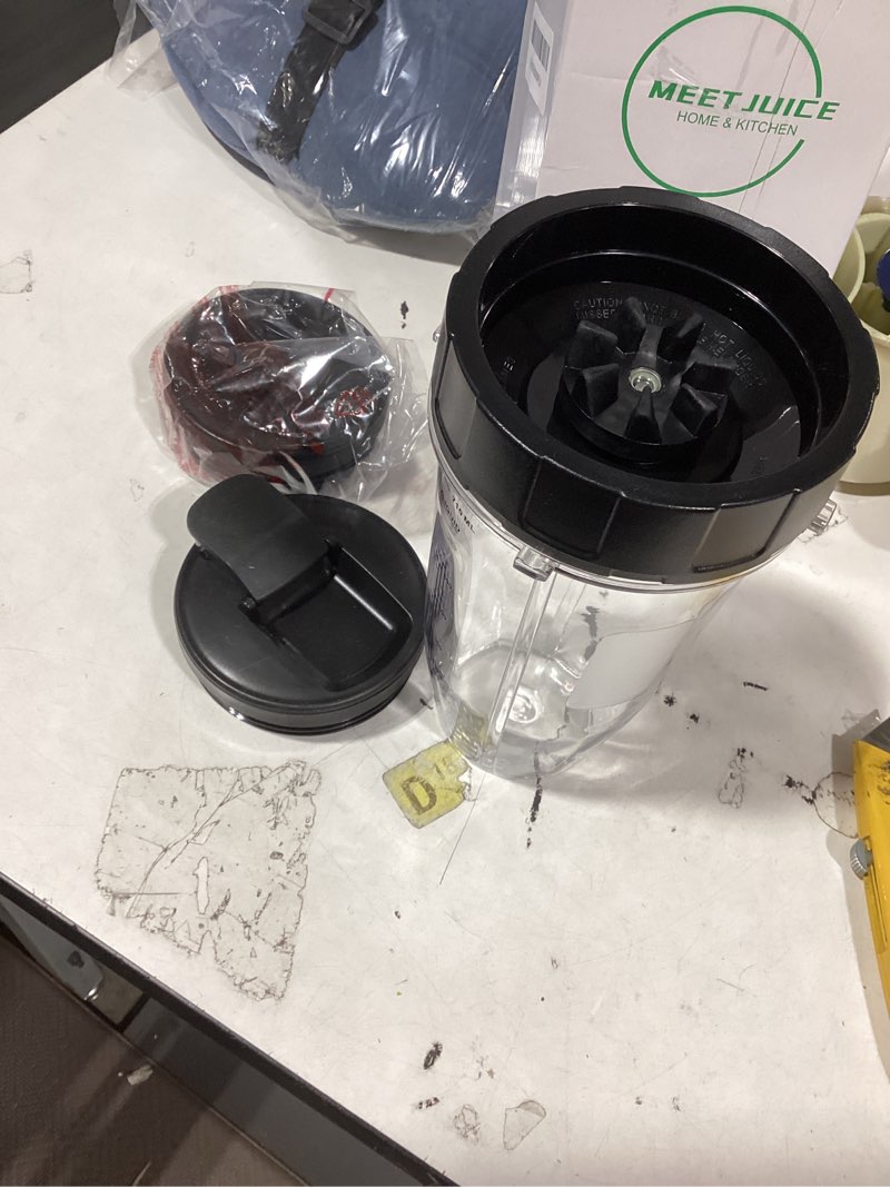 Condition photo showing Good Condition for blender replacement parts for ninja, 24oz ninja blender cups with to-go lids, 7 fins extractor blade, compatible with nutri ninja auto iq blenders bl2012 bn801 bl480-30 bl640-30 bl642-30 nn100-30