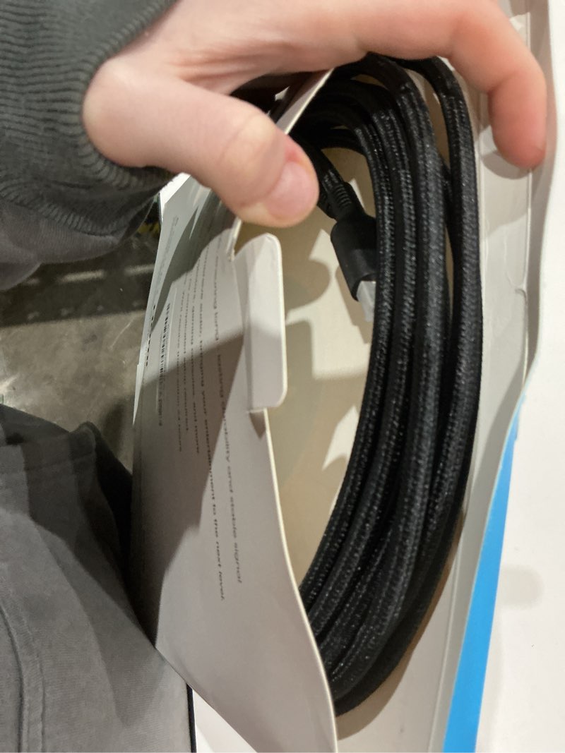 Condition photo showing As Is for highwings long hdmi cable 20 ft, 10k 8k 4k ultra hd high speed 2.1 hdmi cable 48gbps braided cord-4k@120hz 8k@60hz, dts:x, hdcp 2.2&2.3, dynamic hdr 10 compatible with roku tv/ps5/hdtv/blu-ray 20 feet