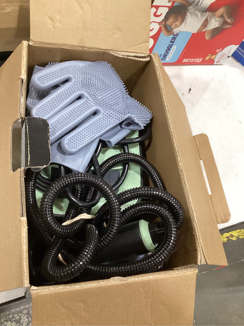Condition photo showing New/Like New for steam cleaner, portable steamer for cleaning with 16pcs accessories, 6-level adjustable and 15s heat-up, handheld steam cleaner for home, tile, dirt, grout, grease, car detailing green