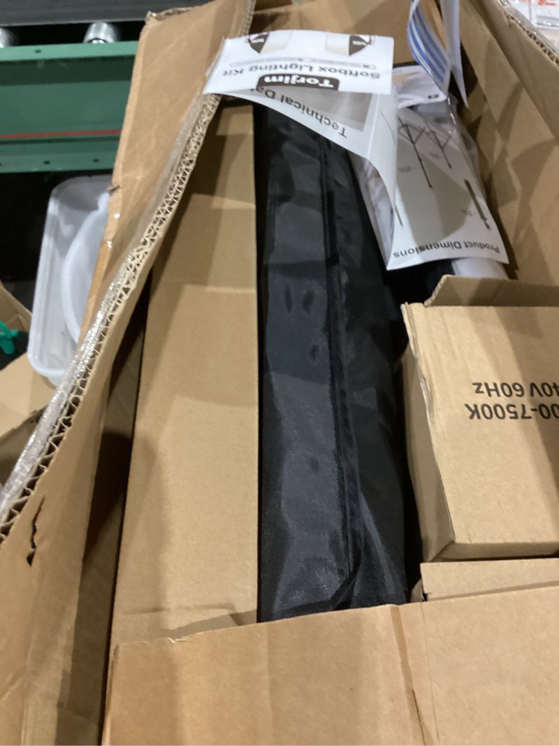 Condition photo showing Good Condition for torjim softbox photography lighting kit, 16'' x 16'' professional softbox lighting kit with 85w 3000-7500k led bulbs, studio lights for photography/video recording/live streaming/portraits shooting