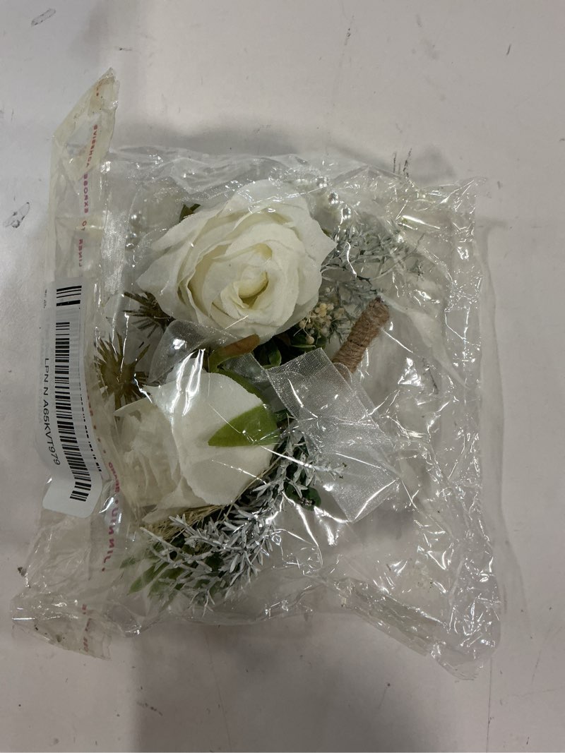 Condition photo showing Good Condition for DearHouse 2 Pack Boutonniere Buttonholes and Wrist Corsage Wristband Roses Wrist Corsage, Groom Groomsman Best Man and Girl Brides Rose Wedding Flowers Accessories Prom Suit Decoration