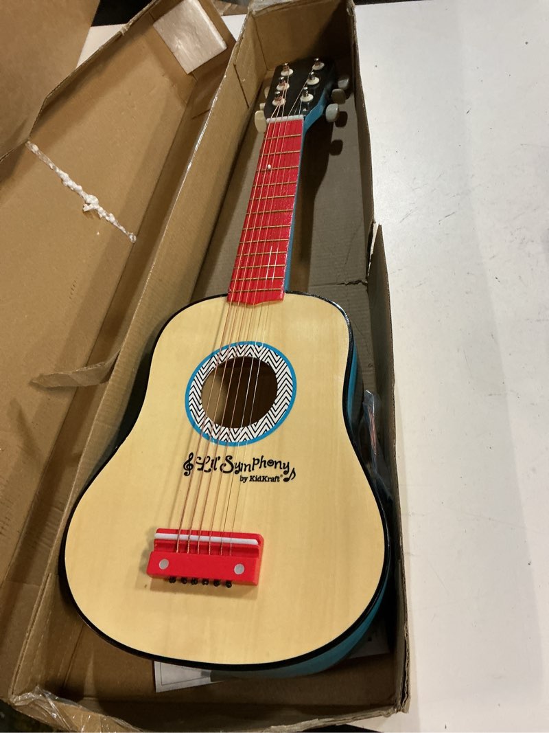 Condition photo showing Good Condition for kidkraft lil' symphony wooden play guitar, kids musical instrument toy, gift for ages 3+