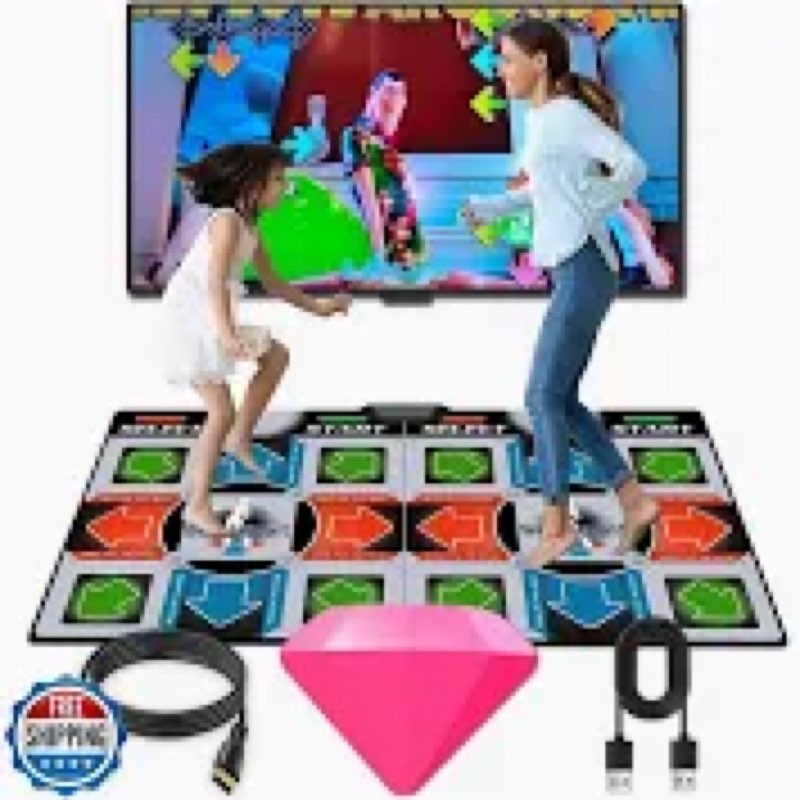 Damcoola TV Dance Mat Games - Wireless Music Electronic Dance Mat Fun Dance Fitness Games for Kids, 
