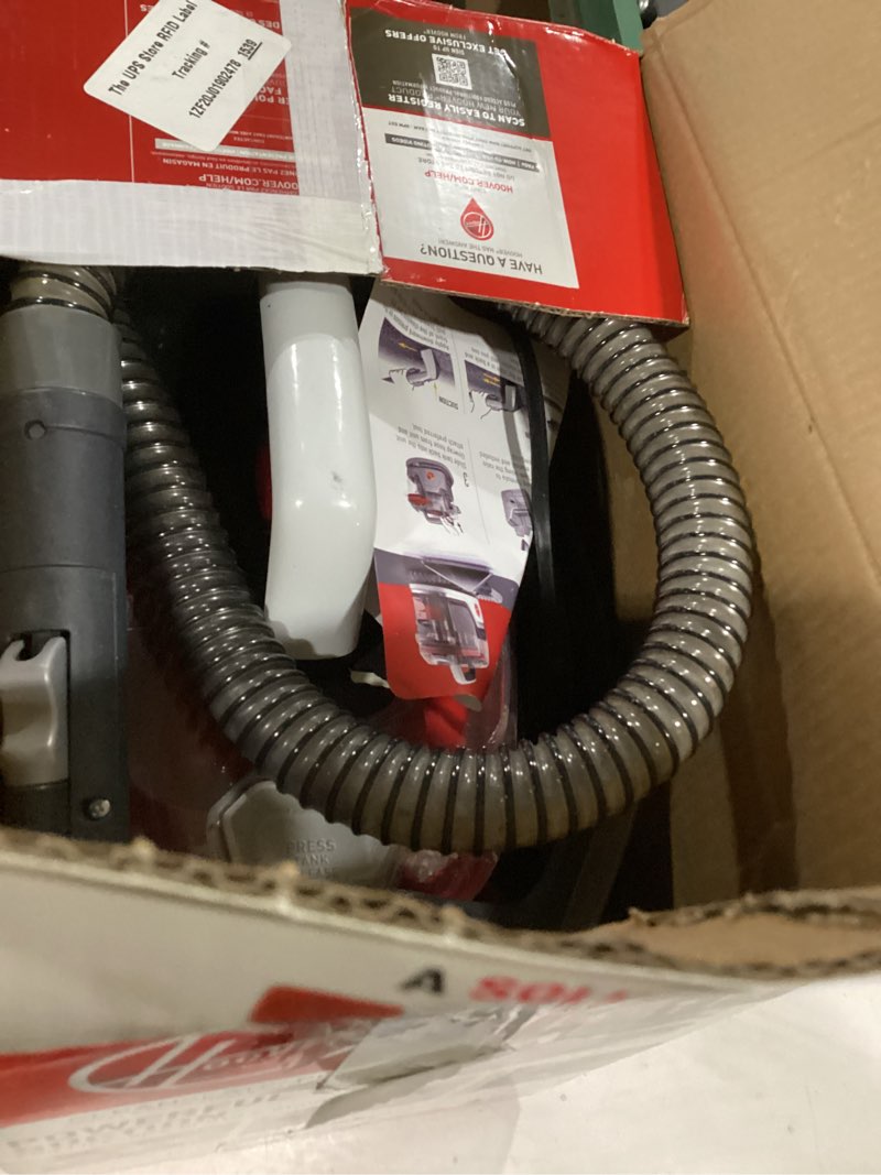 Condition photo showing As Is for Hoover CleanSlate Plus Portable Carpet + Upholstery Spot Cleaner Machine, Powerful Suction with Versatile Tools, Pet Stain Remover, Car and Auto Detailer, Pair with Hoover Carpet Cleaner Solution