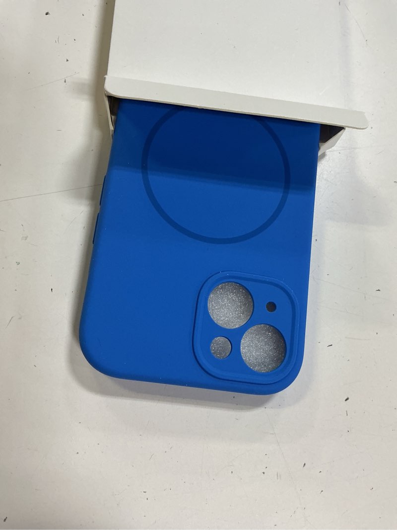 Condition photo showing Good Condition for miracase compatible with iphone 15 case, [soft anti-scratch microfiber lining], liquid silicone case gel rubber shockproof drop protection phone case for iphone 15, mediterranean blue mediterranean blue iphone 15