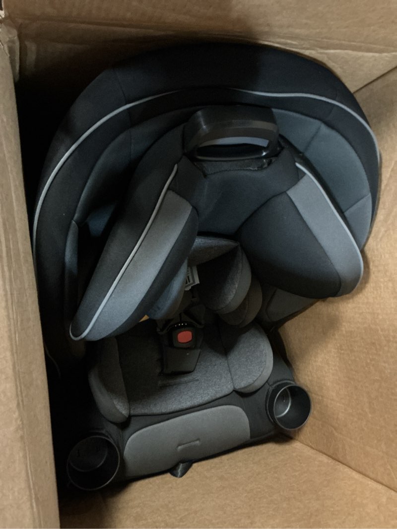 Condition photo showing As Is for safety 1st grow and go all-in-one slim convertible car seat, rear facing, 5-40 lbs, forward facing (30–65 lbs), high back booster seat 40-100 pounds, black phantom black phantom original