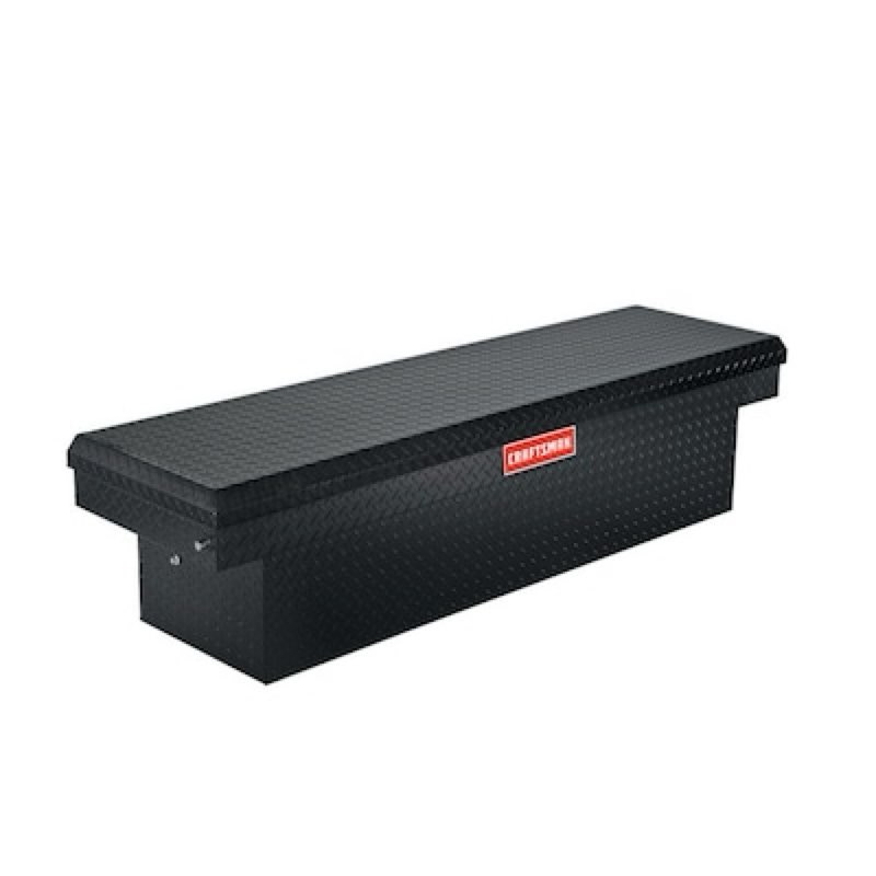 craftsman 71.3-in x 19.5-in x 17.2-in matte black aluminum crossover truck tool box