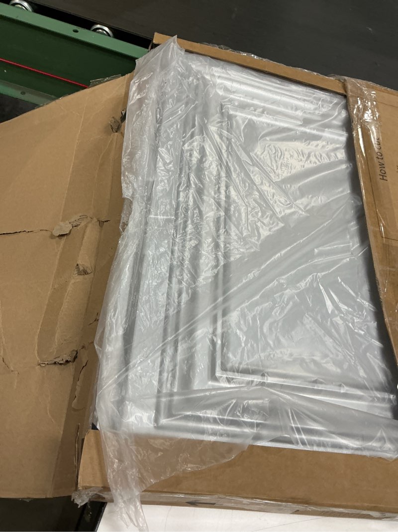 Condition photo showing Good Condition for Art3d PVC Ceiling Tiles, 2'x2' Plastic Sheet in Argent Silver (12-Pack) 24"x24" Brushed Silver 12