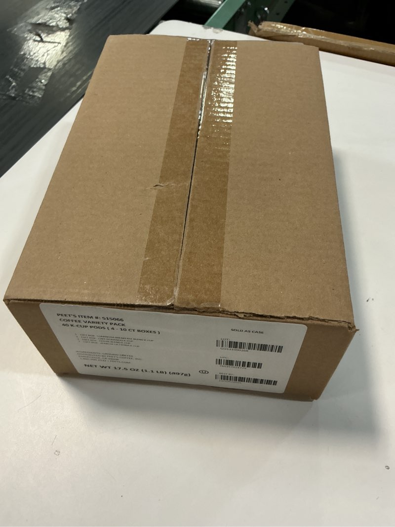 Condition photo showing Good Condition for (Best by 13 / Jun / 2026 ) Peet's Coffee, Keurig K-Cup Pods Variety Pack - Luminosa Breakfast Blend, Café Domingo, Organic Alma De La Tierra, House Blend, 40 Count (4 Boxes of 10 Pods) Variety Pack 10 Count (Pack of 4)