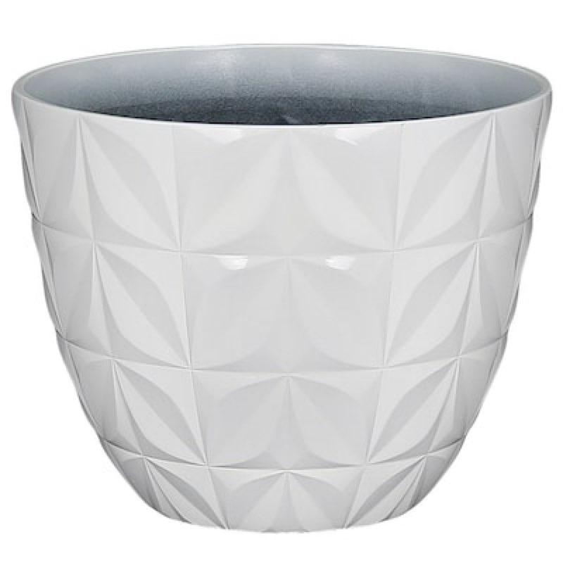 bought last week allen + roth cone 11.46-in w x 11.46-in l x 9.65-in h white recycled plastic indoor/outdoor planter item #4075851 | model #plg6412pwg
