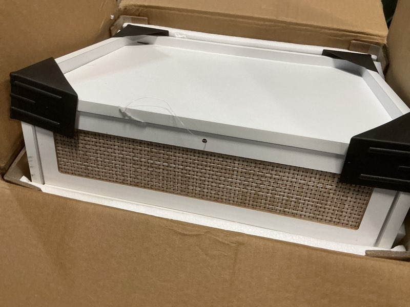 Condition photo showing As Is for floating nightstand,wall mounted night stand with drawer,small floating shelves,floating wood bedside table for bedroom?living room?bathroom(no assembly) white bohemian