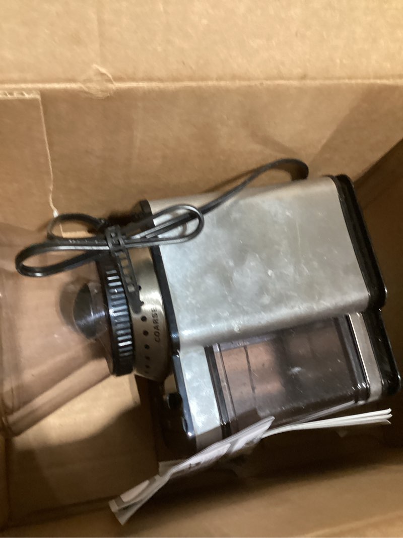 Condition photo showing Good Condition for Cuisinart Coffee Grinder, Electric One-Touch Automatic Burr Coffee Grinder with 18-Position Grind Selector, Cup Size Selector for 4 – 18 Cups, DBM-8P1, Black Stainless Burr Mill Stainless Steel